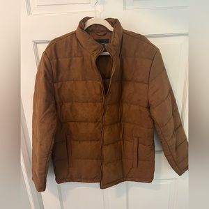 Banana Republic Men’s Vegan Suede Puffer Jacket Large